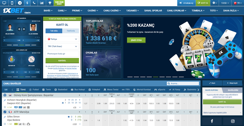 1xbet online bahis sitesi